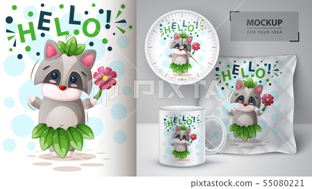 Hello raccoon - mockup for your idea 55080221