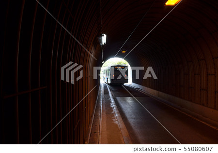 Bus leaving the tunnel 55080607