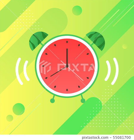 Shopping Vector Illustration - Watermelon Alarm Clock 55081700