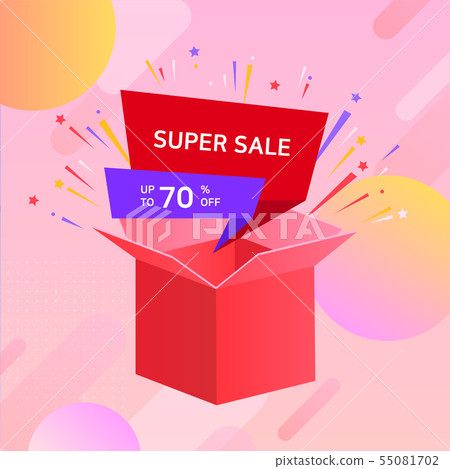 Shopping Vector Illustration - Box 55081702