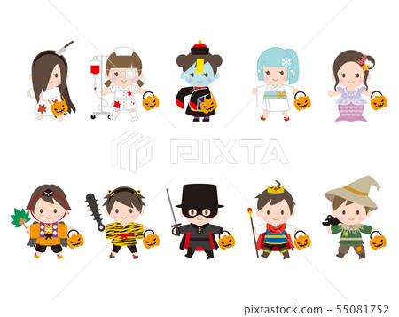 Kids in Halloween costumes 03 55081752