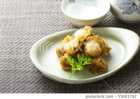 油炸嬰兒扇貝18 55081782