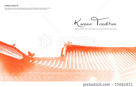 Illustration, ink painting, Korea 55082831
