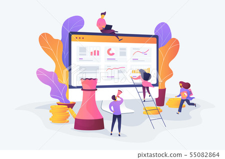 Consulting vector creative concept illustration. 55082864