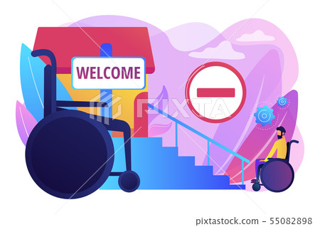Inaccessible environments concept vector illustration 55082898