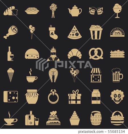 Bounty icons set, simple style Bounty icons set, simple style 55085134