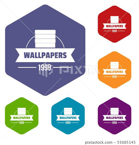 Wallpaper icons vector hexahedron Wallpaper icons vector hexahedron 55085145
