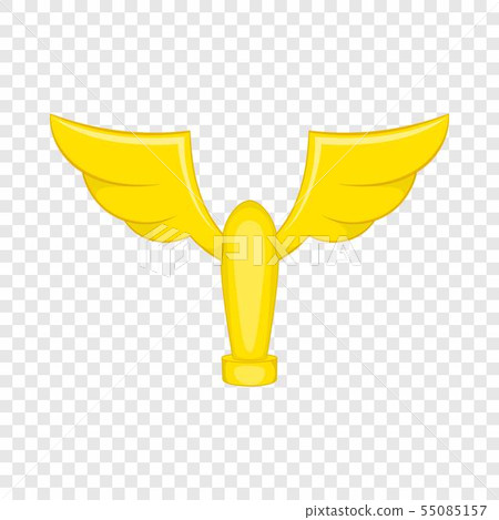 Winning cup with wings icon, cartoon style 55085157