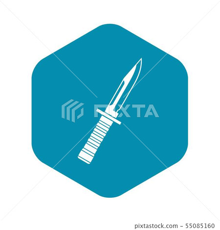 Military knife icon, simple style Military knife icon, simple style 55085160