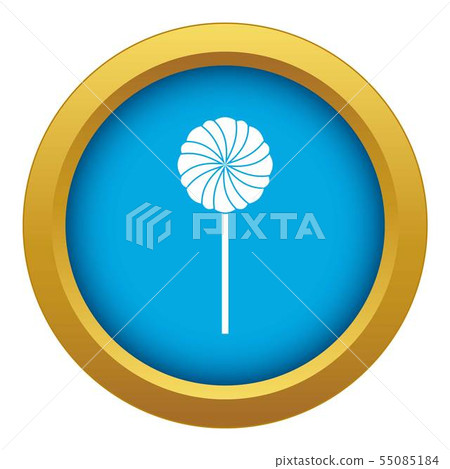 Round candy icon blue vector isolated 55085184