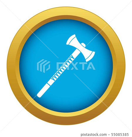 Big ax icon blue vector isolated 55085385