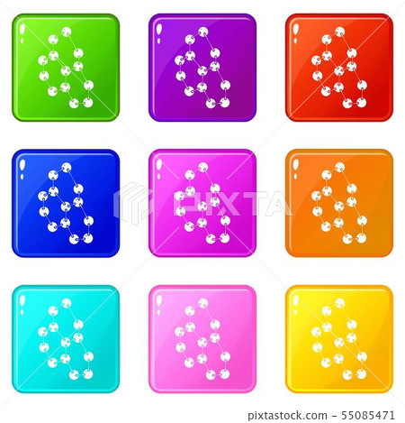 Tryptophan icons set 9 color collection Tryptophan icons set 9 color collection 55085471