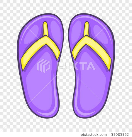 Flip flop sandals icon, cartoon style 55085562