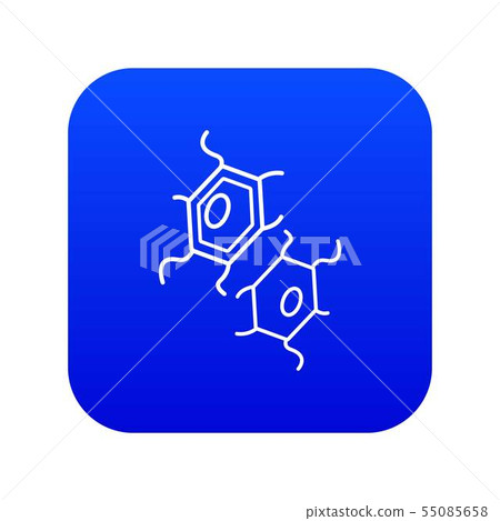 Bird flu virus icon blue vector Bird flu virus icon blue vector 55085658