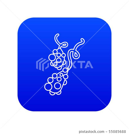 Micro vibrio icon blue vector Micro vibrio icon blue vector 55085688