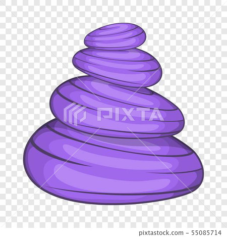 Zen Basalt Stones Icon Cartoon Style Stock Illustration