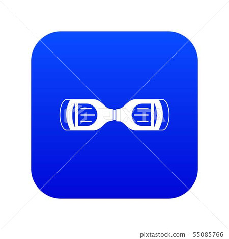 Hoverboard gyro pod top view icon digital blue Hoverboard gyro pod top view icon digital blue 55085766