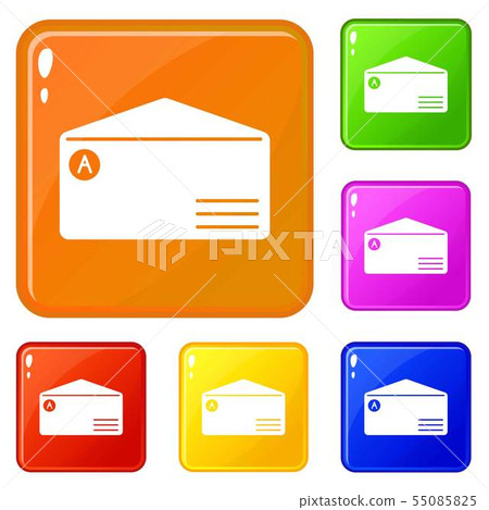 Cup hot coffee icons set vector color Cup hot coffee icons set vector color 55085825