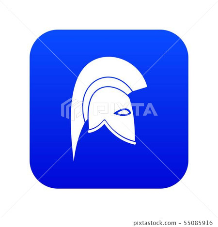 Roman helmet icon digital blue 55085916