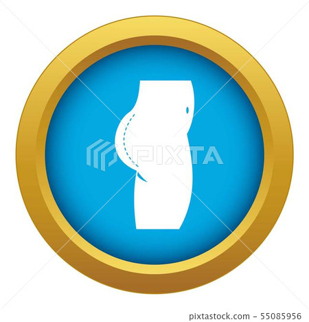 Plastic surgery of buttocks icon blue vector isolated Plastic surgery of buttocks icon blue vector isolated 55085956