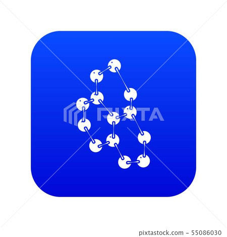 Tryptophan icon blue vector Tryptophan icon blue vector 55086030