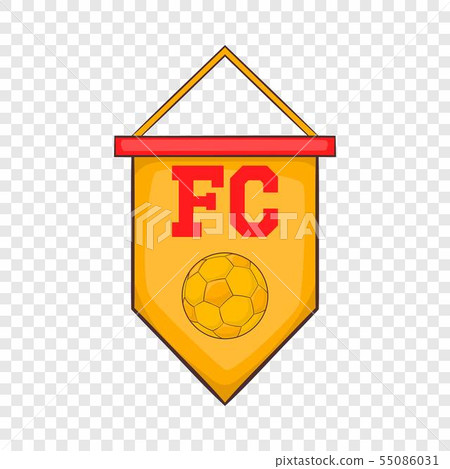 Flag football team icon, cartoon style 55086031