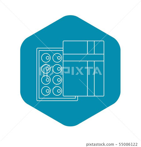 Chocolates in box icon, outline style Chocolates in box icon, outline style 55086122