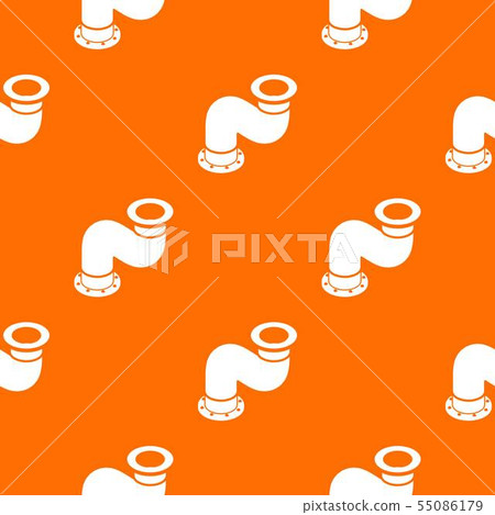 Connection pipe pattern vector orange 55086179