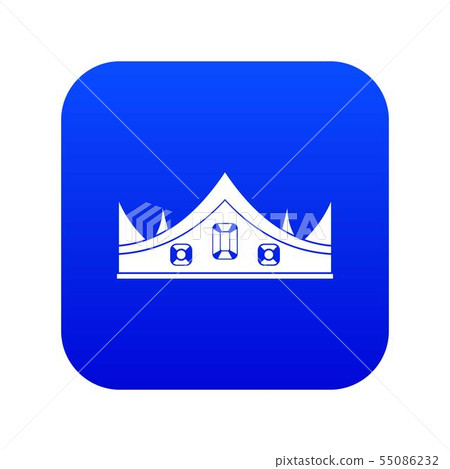 Royal crown icon digital blue Royal crown icon digital blue 55086232