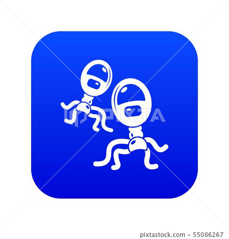 Protozoan virus icon blue vector 55086267