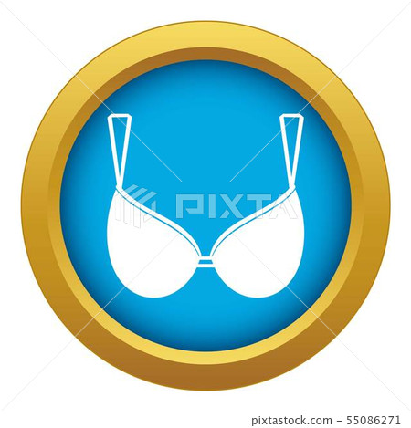 Bra lingerie icon blue vector isolated 55086271