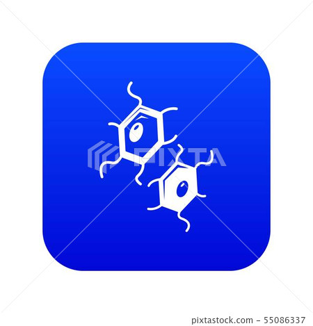 Bird flu virus icon blue vector Bird flu virus icon blue vector 55086337