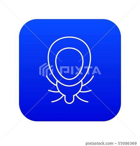 Mouse virus icon blue vector Mouse virus icon blue vector 55086369
