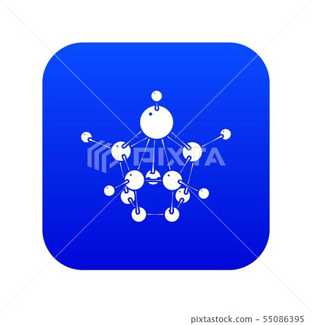 Aspirin icon blue vector 55086395