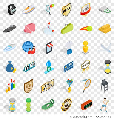 Great victory icons set, isometric style Great victory icons set, isometric style 55086455