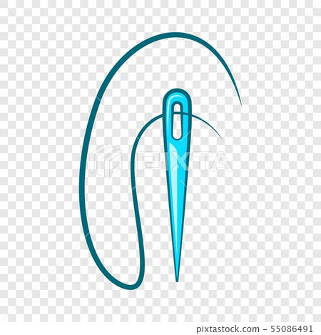 Sewing needle with thread icon, cartoon style Sewing needle with thread icon, cartoon style 55086491