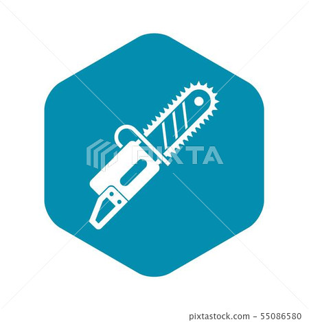 Chainsaw icon in simple style Chainsaw icon in simple style 55086580