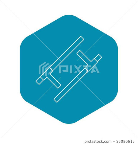 Tonfa weapon icon, outline style Tonfa weapon icon, outline style 55086613