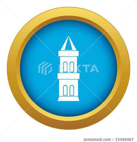 Castle tower icon blue vector isolated - Stock Illustration [55086867 ...