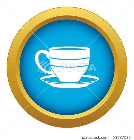 Cup icon blue vector isolated Cup icon blue vector isolated 55087025