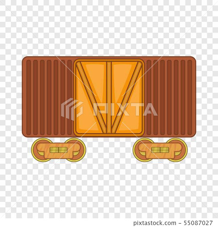 Freight train icon, cartoon style Freight train icon, cartoon style 55087027