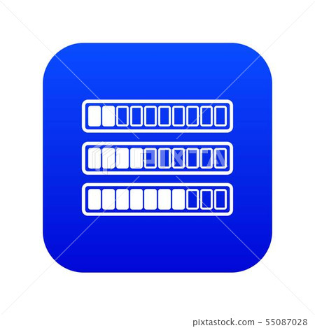 Sign horizontal columns download online icon digital blue 55087028
