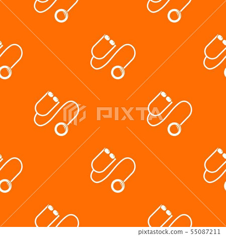 Stethoscope pattern vector orange Stethoscope pattern vector orange 55087211
