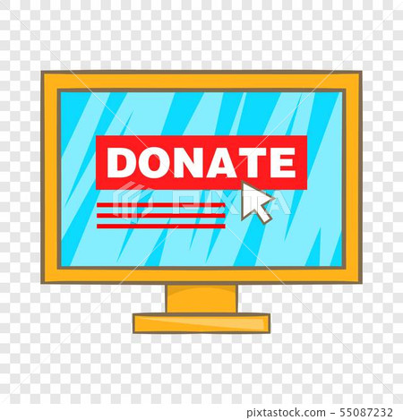 Donate online concept icon, cartoon style Donate online concept icon, cartoon style 55087232
