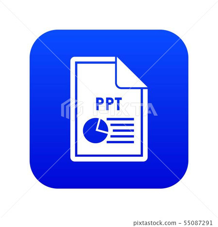File PPT icon digital blue File PPT icon digital blue 55087291