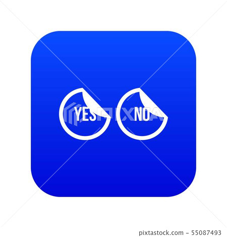 Yes and no buttons icon digital blue Yes and no buttons icon digital blue 55087493