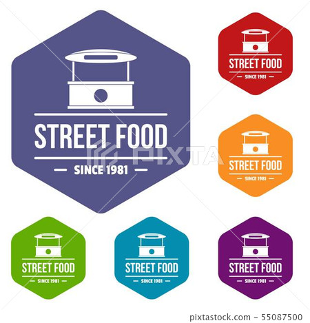 Urban shop icons vector hexahedron Urban shop icons vector hexahedron 55087500