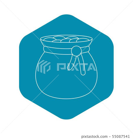 Bag of gold icon , outline style Bag of gold icon , outline style 55087541