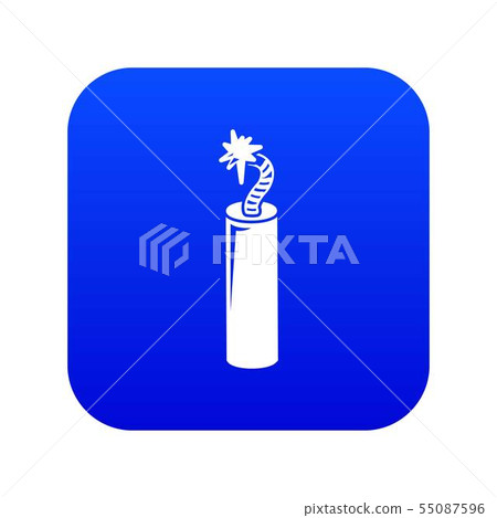 Mine dynamite icon blue vector Mine dynamite icon blue vector 55087596
