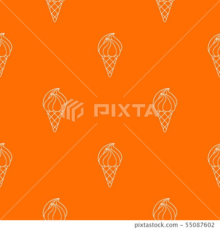 Wafer ice cream pattern vector orange 55087602